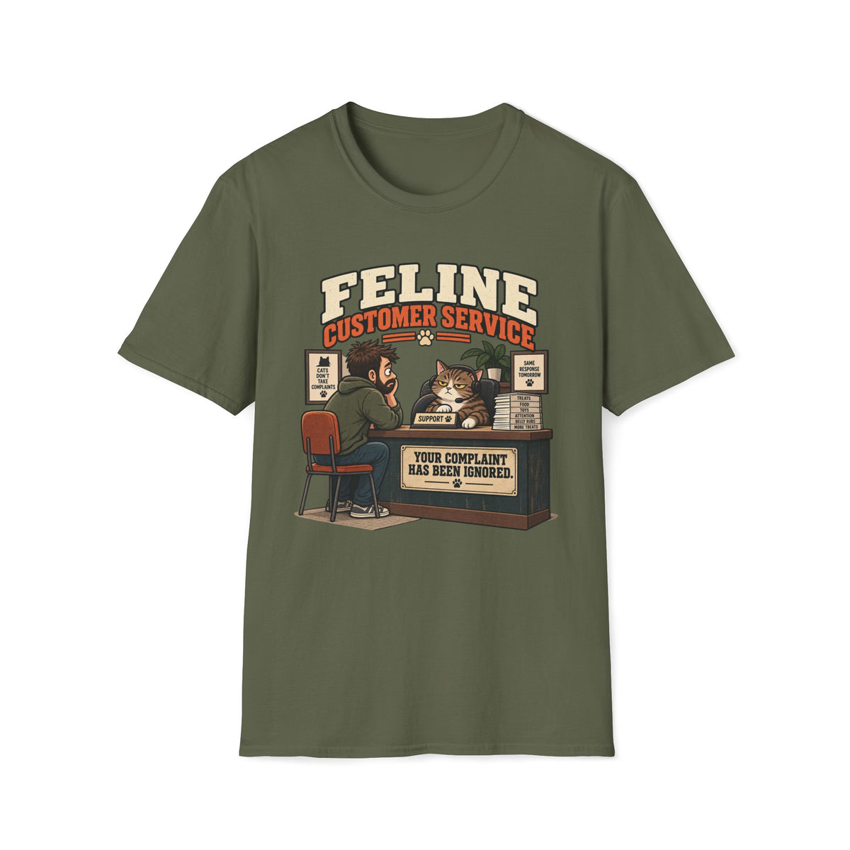 Feline Costumer Service T-Shirt