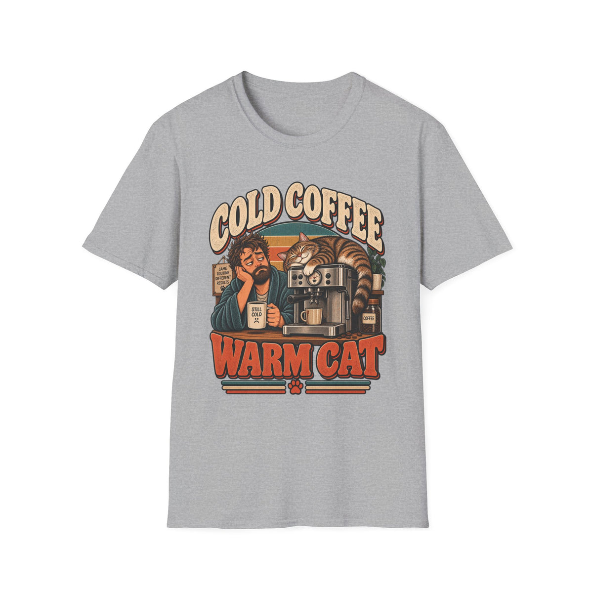 Cold Coffee, Warm Cat T-Shirt