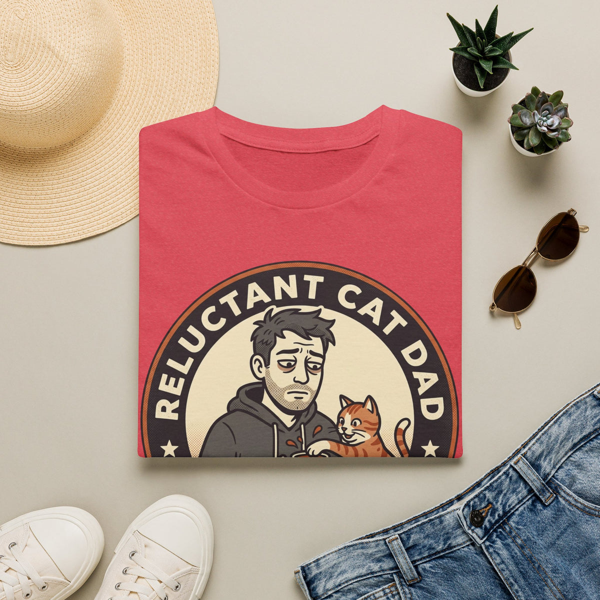 Reluctant Cat Dad T-Shirt