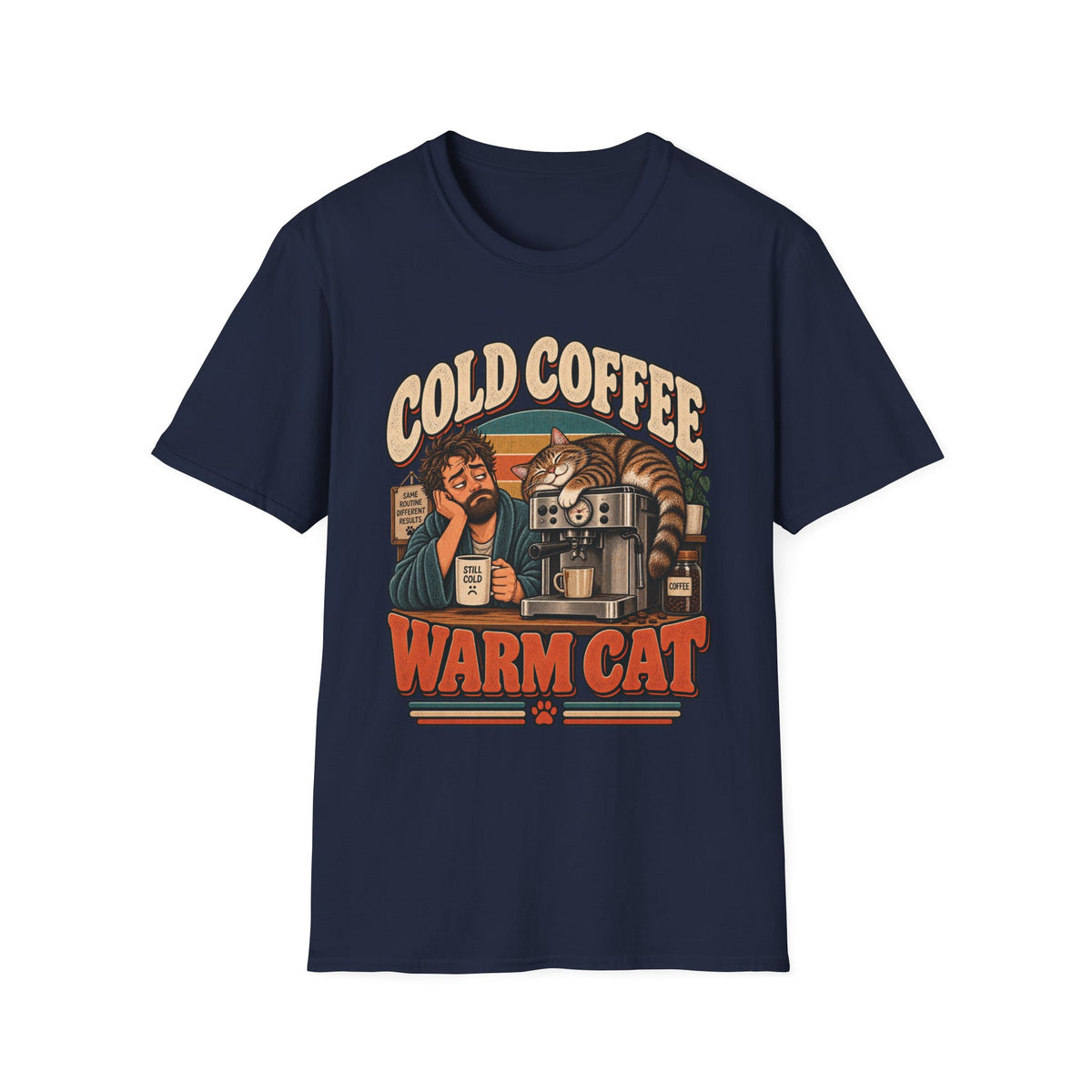 Cold Coffee, Warm Cat T-Shirt