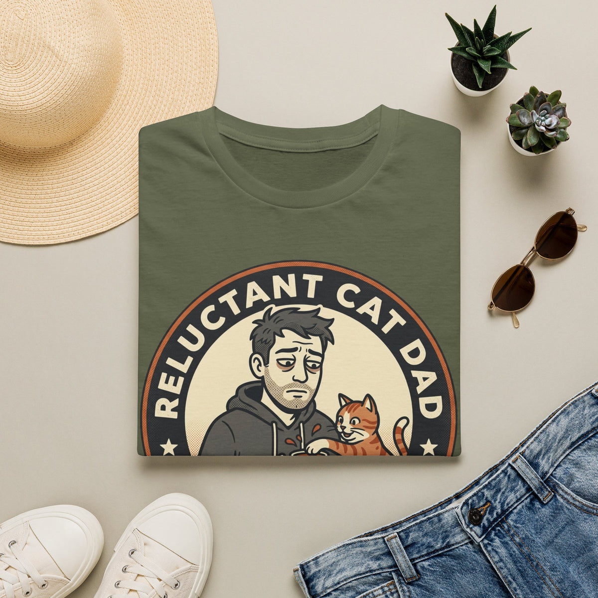 Reluctant Cat Dad T-Shirt