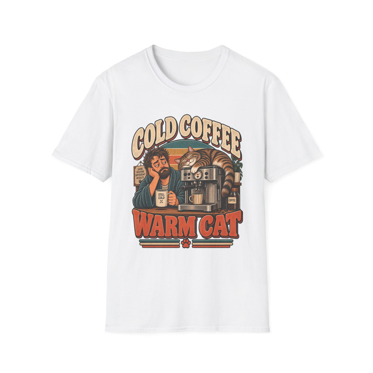 Cold Coffee, Warm Cat T-Shirt
